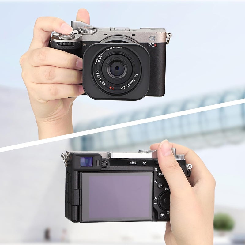 Haoge A7CII A7CR Thumb Grip Metal Thumb Up Rest Hand Grip for Sony α7CII,Alpha 7CII,ILCE-7CII,A7CR Camera Accessories Silver (Not Fits A7C) THB-A7CII-S Hot Shoe Thumb Up - Image 2